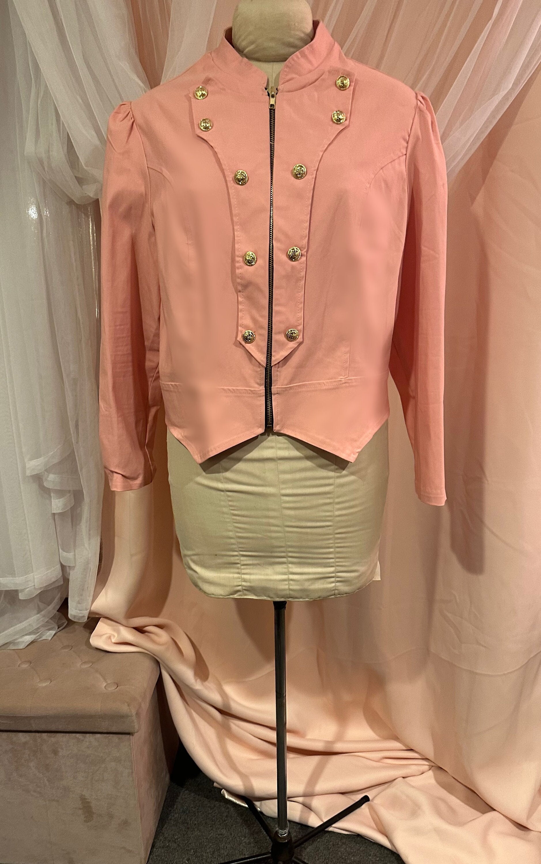 Pink military clearance jacket