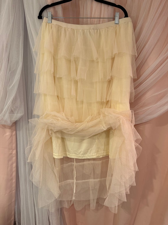 Cream Ballerina Layered Tulle skirt with lining - image 2