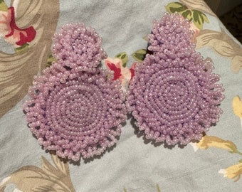 Lovely Lavender beaded earrings