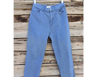 Vintage 1980s / 1990s Jones Wear Sport Blue Pinstripe Jeans - AS IS