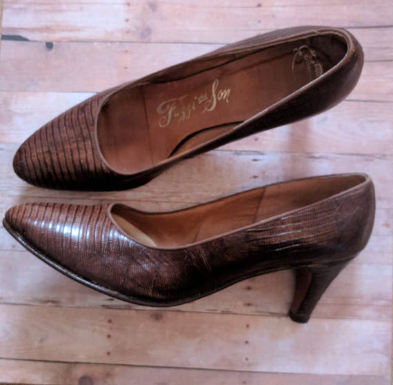 Vintage 1950's Snakeskin Heels
