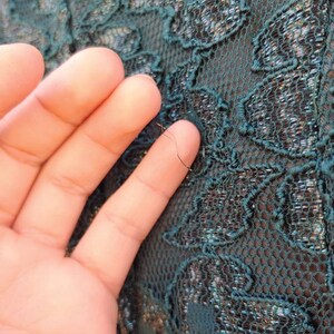 Retro Vintage 1990s Green Gunne Sax Metallic Mini Dress image 6