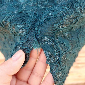 Retro Vintage 1990s Green Gunne Sax Metallic Mini Dress image 7