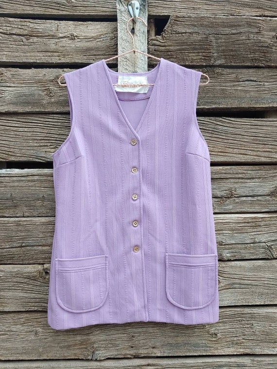 Vintage 1960s Light Purple Jantzen Tunic / Vest - image 2