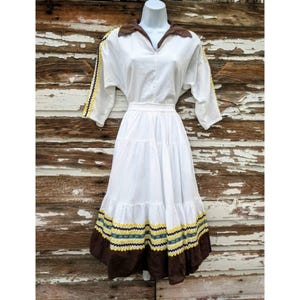 Rare Vintage 1950s Rickrack Patio Dress Set Made in Old Santa Fe by Ganscraft
