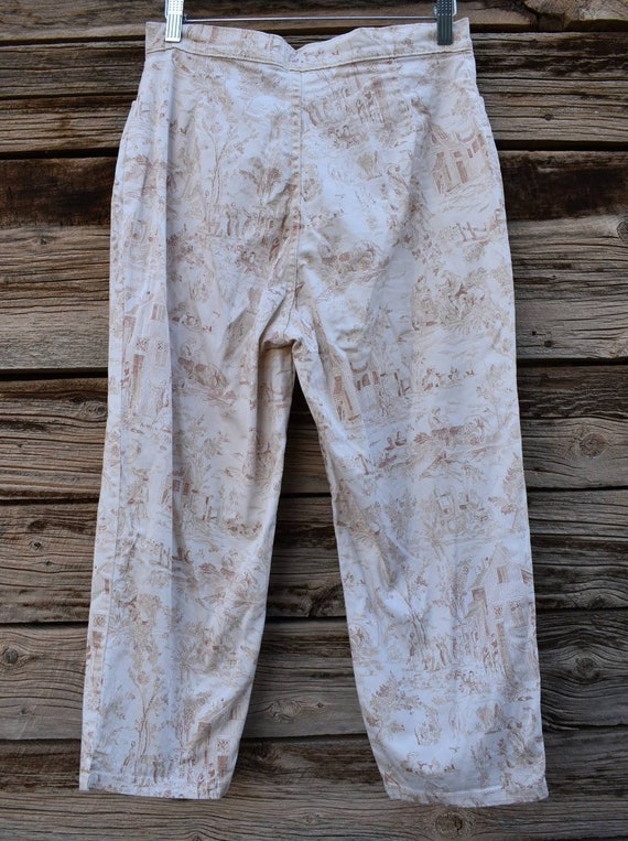 Retro Vintage 1990s Bill Blass Jeans Toile Capris… - image 4