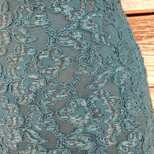 Retro Vintage 1990s Green Gunne Sax Metallic Mini Dress image 4