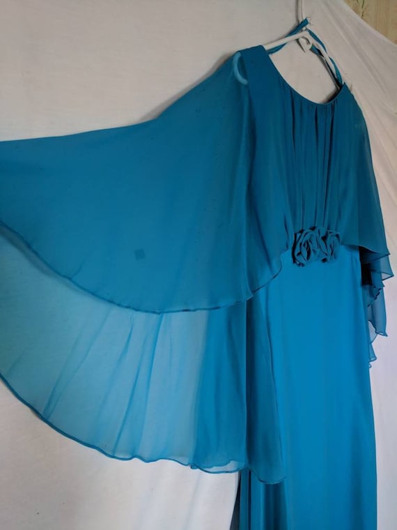 Vintage 1980s Blue Formal Gown, with original tags