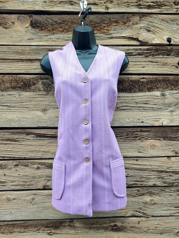 Vintage 1960s Light Purple Jantzen Tunic / Vest - image 1