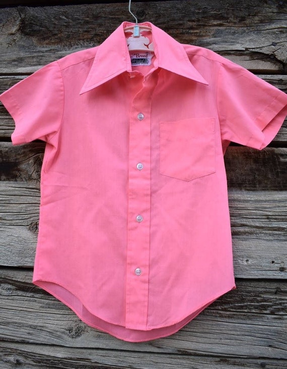 Vintage 1970s Pink Kids Button Down Shirt by brand