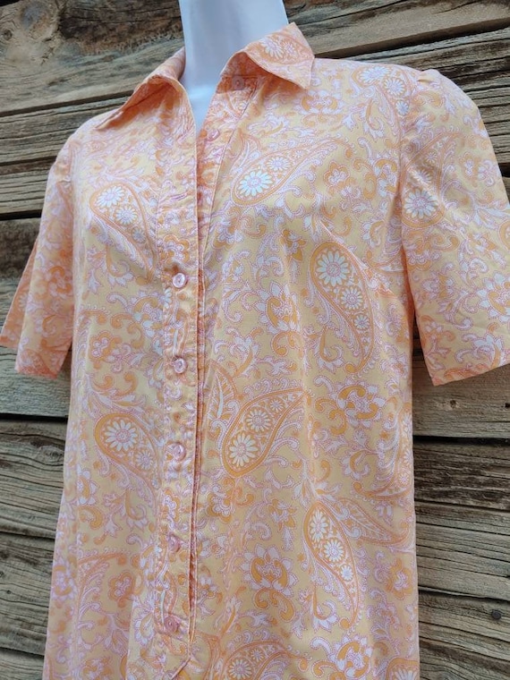 Handmade Vintage 1960s / 1970s Floral and Paisley… - image 1