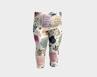 Botanical Whispers Affirmations Baby Leggings
