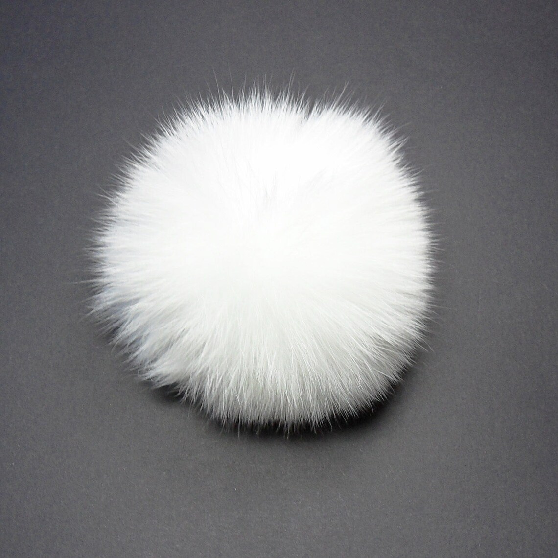 White Fabulous Fluffy Big Ball Real Fox Fur Key Chain Cell Etsy