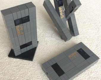 Interstellar Movie Robot Tars, Case & Kipp Custom Figure made with real LEGO, Not an official Lego product