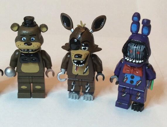 Five Nights At Freddies Bonnie Custom Lego Mini Figures Toy Chica Freddy Game
