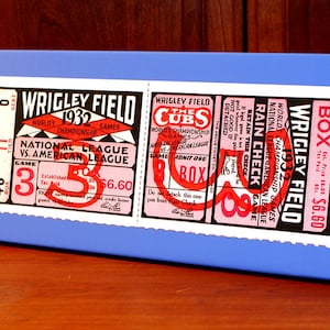 1932 Vintage Chicago Cubs - New York Yankees World Series Ticket - Leinwand Galerieverpackung