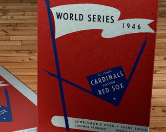 1946 Vintage St. Louis Cardinals - Sportsmen Park World Series Program - Canvas Gallery Wrap