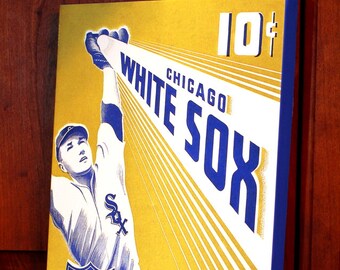 1951 Vintage Chicago White Sox Golden Anniversary Program - Canvas Gallery Wrap