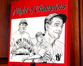 1949 Vintage New York Yankees - Night of Champions Program - Canvas Gallery Wrap