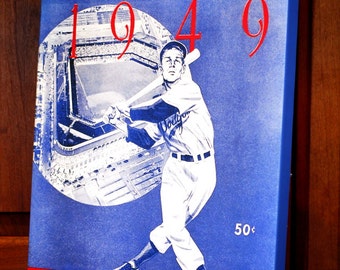 1949 Vintage Brooklyn Dodgers Program - Canvas Gallery Wrap