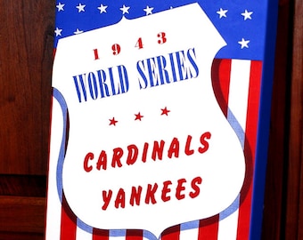 1943 Vintage St Louis Cardinals World Series Program - Canvas Gallery Wrap