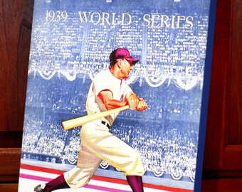 1939 Vintage New York Yankees World Series Program - Canvas Gallery Wrap