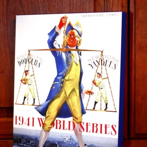 1941 Vintage Brooklyn Dodgers - New York Yankees World Series Program - Canvas Gallery Wrap