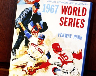 1967 Vintage Boston Red Sox - St. Louis Cardinals World Series Program - Canvas Gallery Wrap