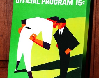 1966 Vintage Chicago Cubs Baseball Program - Canvas Gallery Wrap