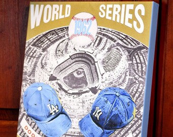 1962 Vintage Los Angeles Dodgers - New York Yankees  World Series Program (Phantom) - Canvas Gallery Wrap