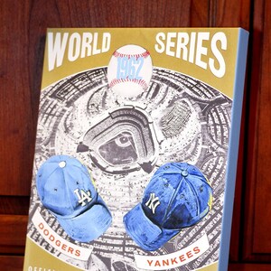 1962 Vintage Los Angeles Dodgers - New York Yankees  World Series Program (Phantom) - Canvas Gallery Wrap