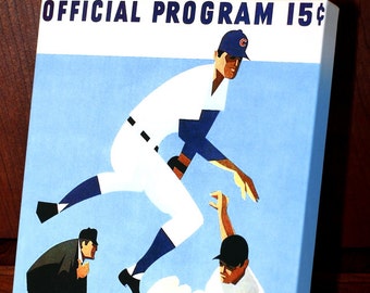 1970 Vintage Chicago Cubs Baseball Program - Canvas Gallery Wrap