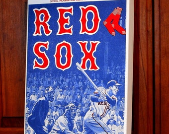 1959 Vintage Boston Red Sox Program - Canvas Gallery Wrap