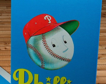 1957 Vintage Philadelphia Phillies Program - Canvas Gallery Wrap