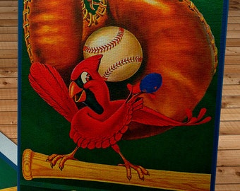 1954 Vintage St. Louis Cardinals Baseball Program - Canvas Gallery Wrap