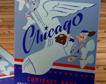 1953 Vintage Chicago White Sox Comiskey Park Program - Canvas Gallery Wrap