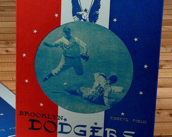 1943 Vintage Brooklyn Dodgers Program - Canvas Gallery Wrap