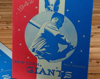 1942 Vintage New York Giants Baseball  Program - Canvas Gallery Wrap