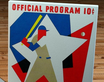 1957 Vintage Chicago Cubs Baseball Program - Canvas Gallery Wrap