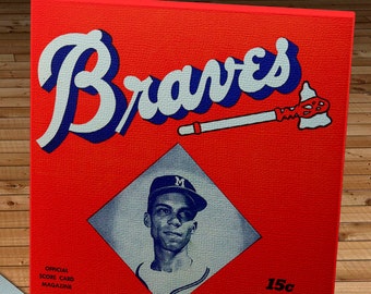 1953 Vintage Milwaukee Braves Program - Canvas Gallery Wrap