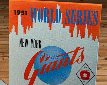 1951 Vintage New York Giants - New York Yankees World Series Program - Canvas Gallery Wrap