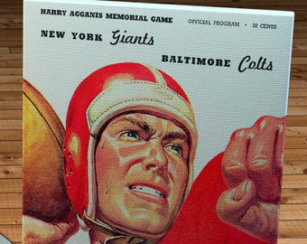 1956 Vintage New York Giants - Baltimore Colts Football Program - Canvas Gallery Wrap