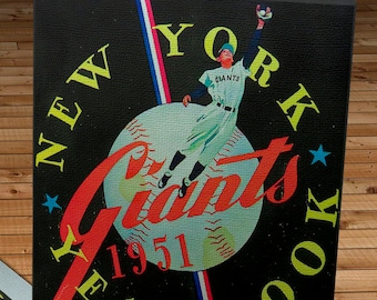 1951 Vintage New York Giants Yearbook - Canvas Gallery Wrap