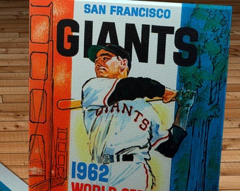 1962 Vintage San Francisco Giants - New York Yankees World Series Program - Canvas Gallery Wrap