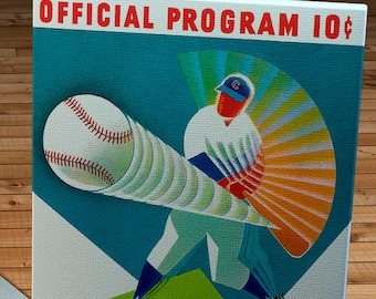 1960 Vintage Chicago Cubs Program  - Canvas Gallery Wrap  #BB116