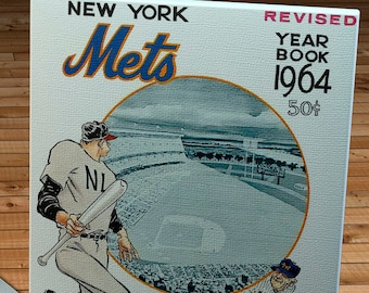 1964 Vintage New York Mets Yearbook Program - Canvas Gallery Wrap