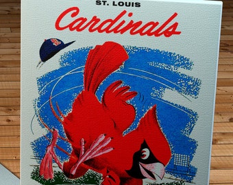 1958 Vintage St Louis Cardinals Program - Canvas Gallery Wrap