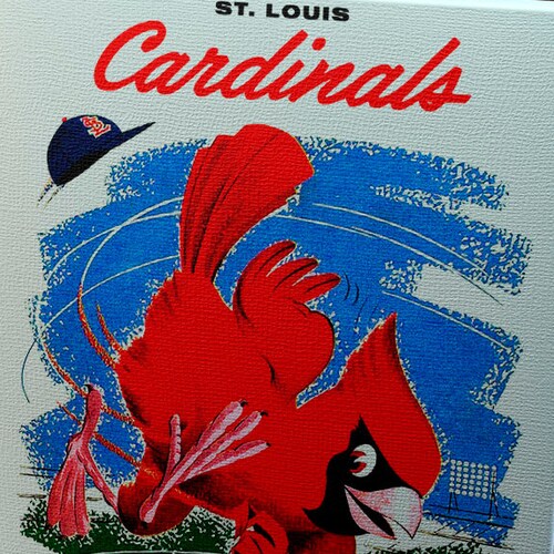 1958 Vintage St Louis Cardinals Program - Canvas Gallery Wrap -    #BB127
