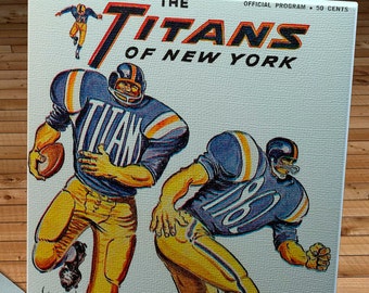 1962 Vintage New York Titans - Denver Broncos Football Program - Canvas Gallery Wrap
