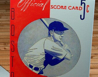 1941 Vintage Red Sox Program - Canvas Gallery Wrap